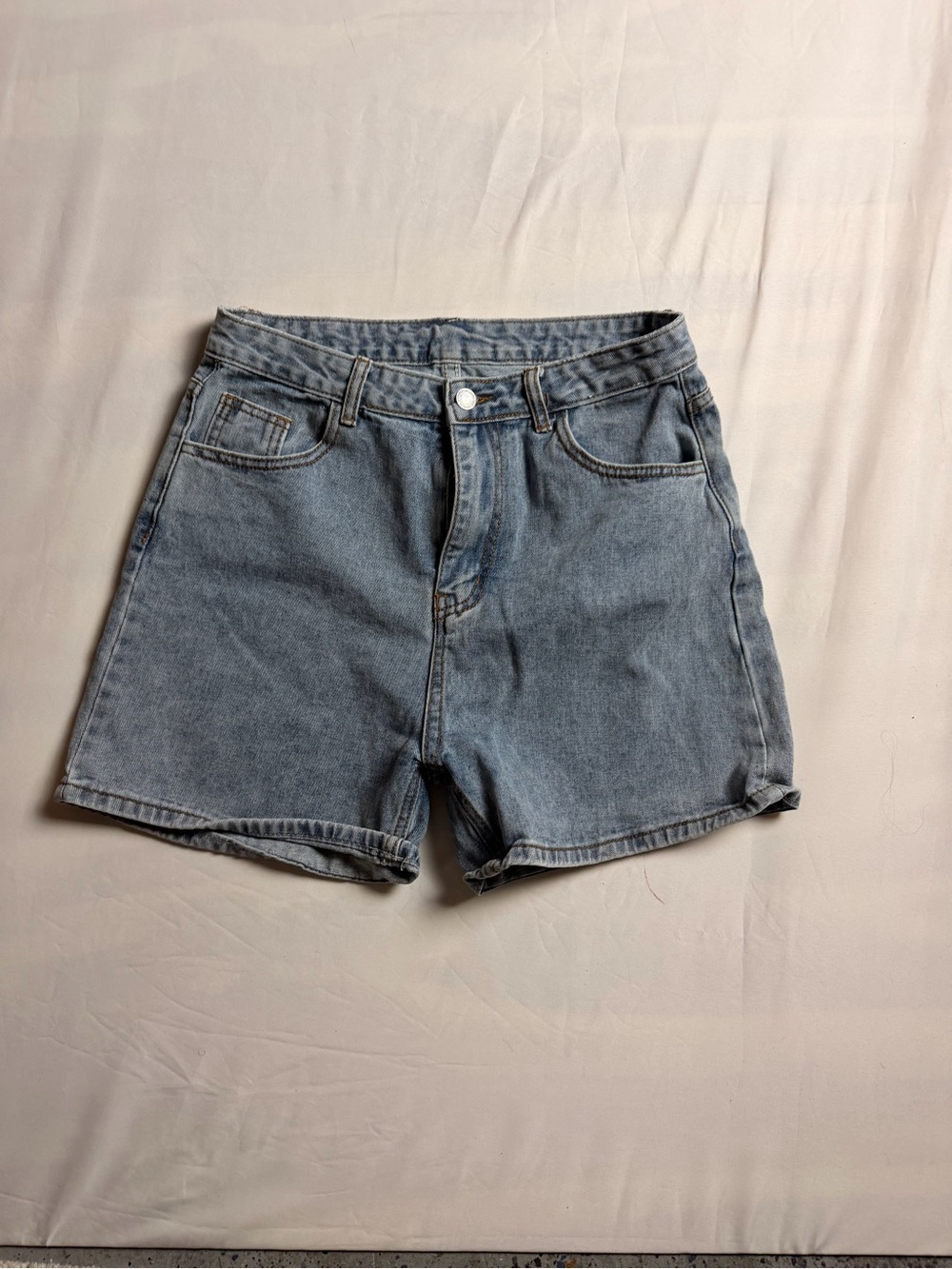 Unbranded High-Rise Light Blue Denim Women's Shorts